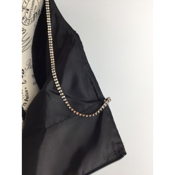 Onyx Nite Crystal Embellished Evening Gown M New - Picture 5 of 8